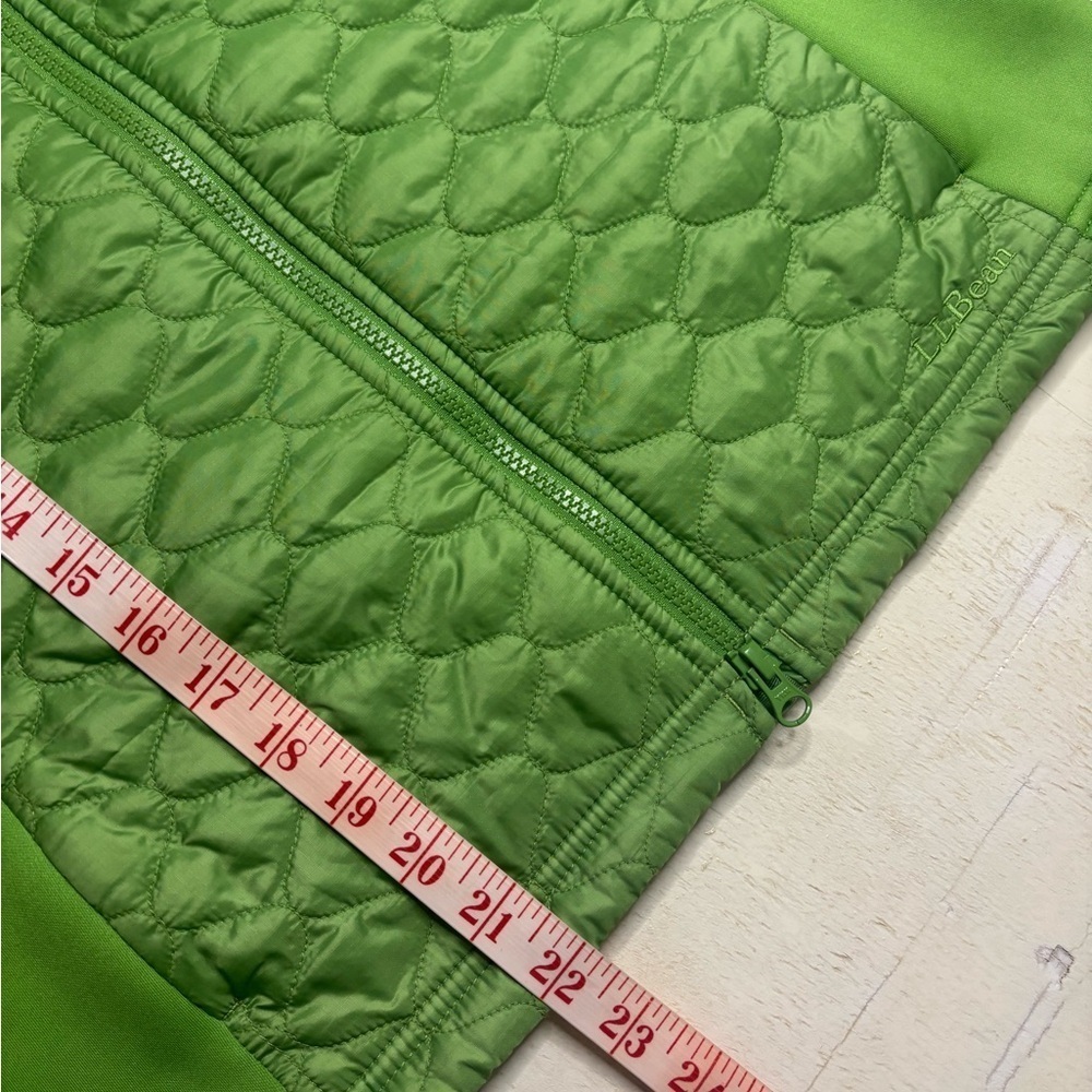 L. L. Bean Full Zip Quilted Puffer Vest Women’s Size Medium Green Gorpcore - Picture 4 of 6